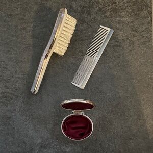 Vintage Silver Plated Grooming Set for Babies